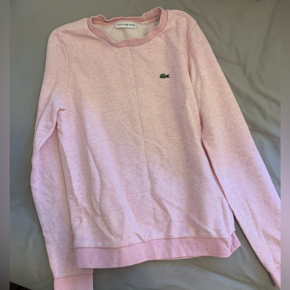 Pink Lacoste Sport Crew Neck Sweatshirt
